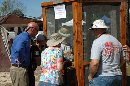 Visitors at the Bee Gazebo